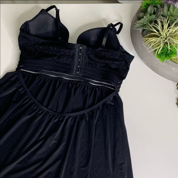 Sexy little black lace mini women’s nighty large - Picture 3 of 5